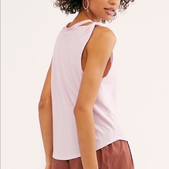 NWT Free People The Twist Cotton Tank Top Lilac S - Picture 3 of 5